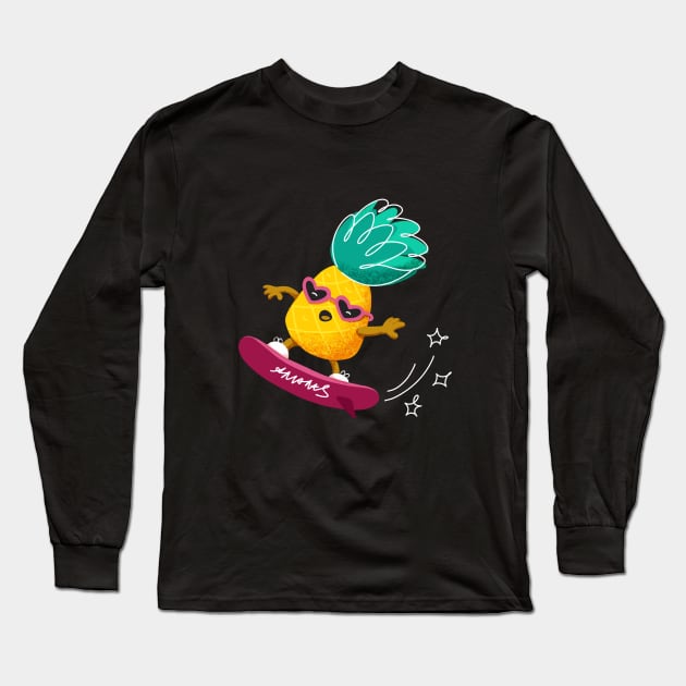 Ananas Long Sleeve T-Shirt by coloredсat